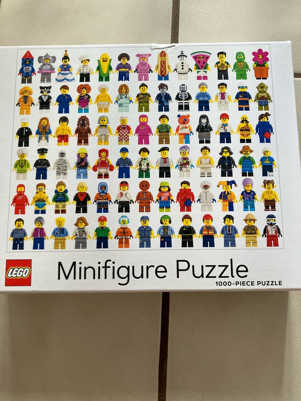 Lego Minifigure Puzzle - White Background with Multicolor Minifigs